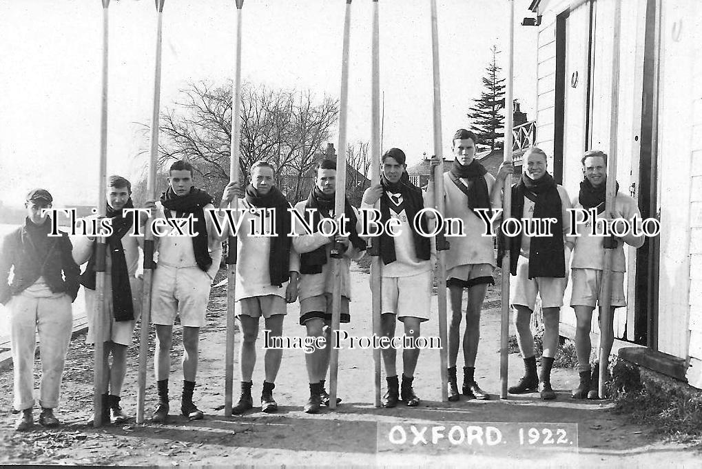OX 779 - Oxford & Cambridge Boat Race, Oxford Team Rowing1922