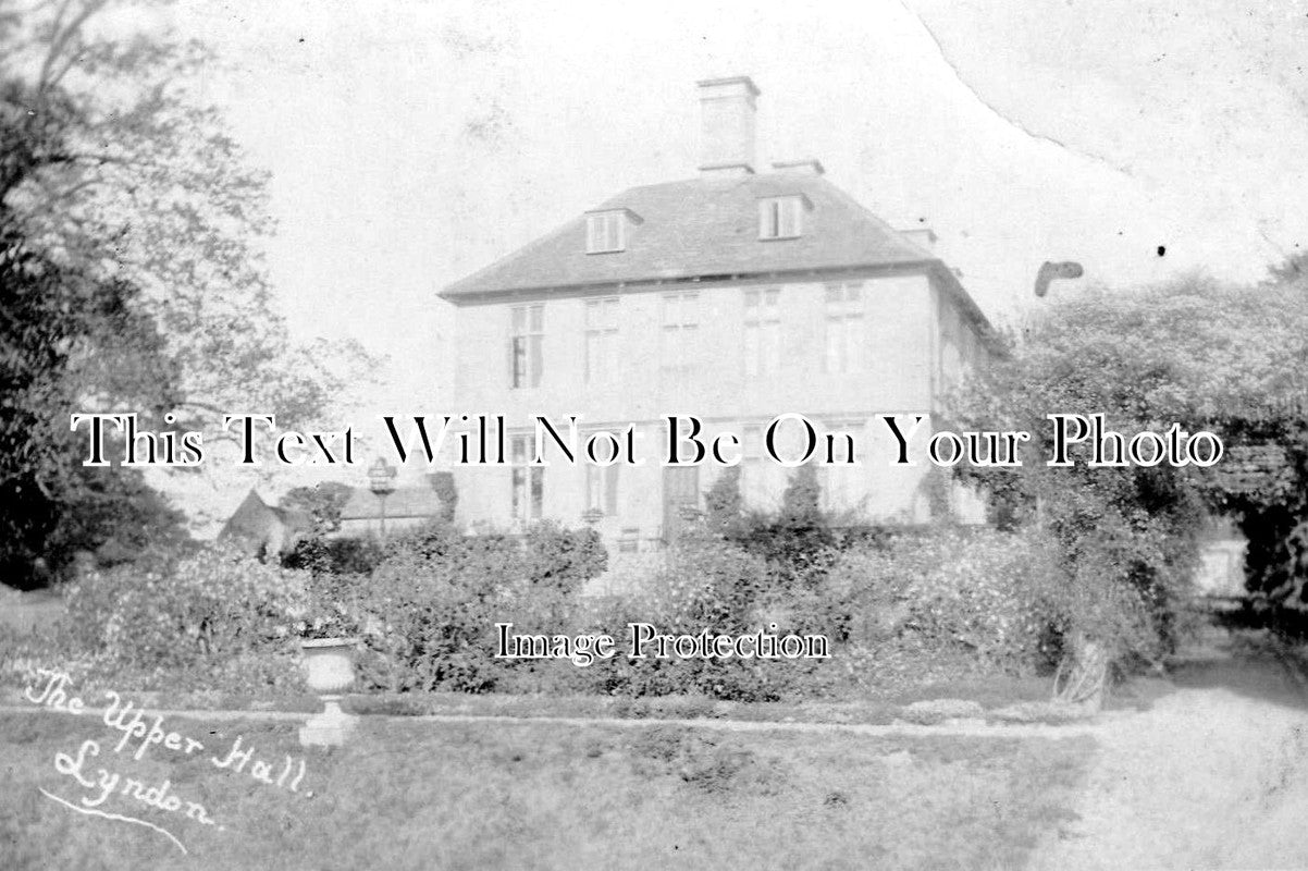 RU 62 - Upper Hall, Lyndon, Rutland c1920