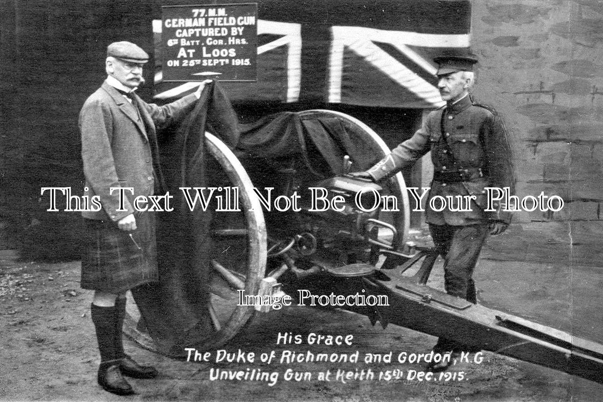 SC 106 - Duke Of Richmond Unveiling German Gun, Keith, Scotland c1915