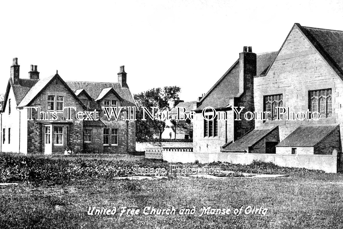 SC 1085 - United Free Church & Manse Of Olrigm Thurso, Scotland c1920