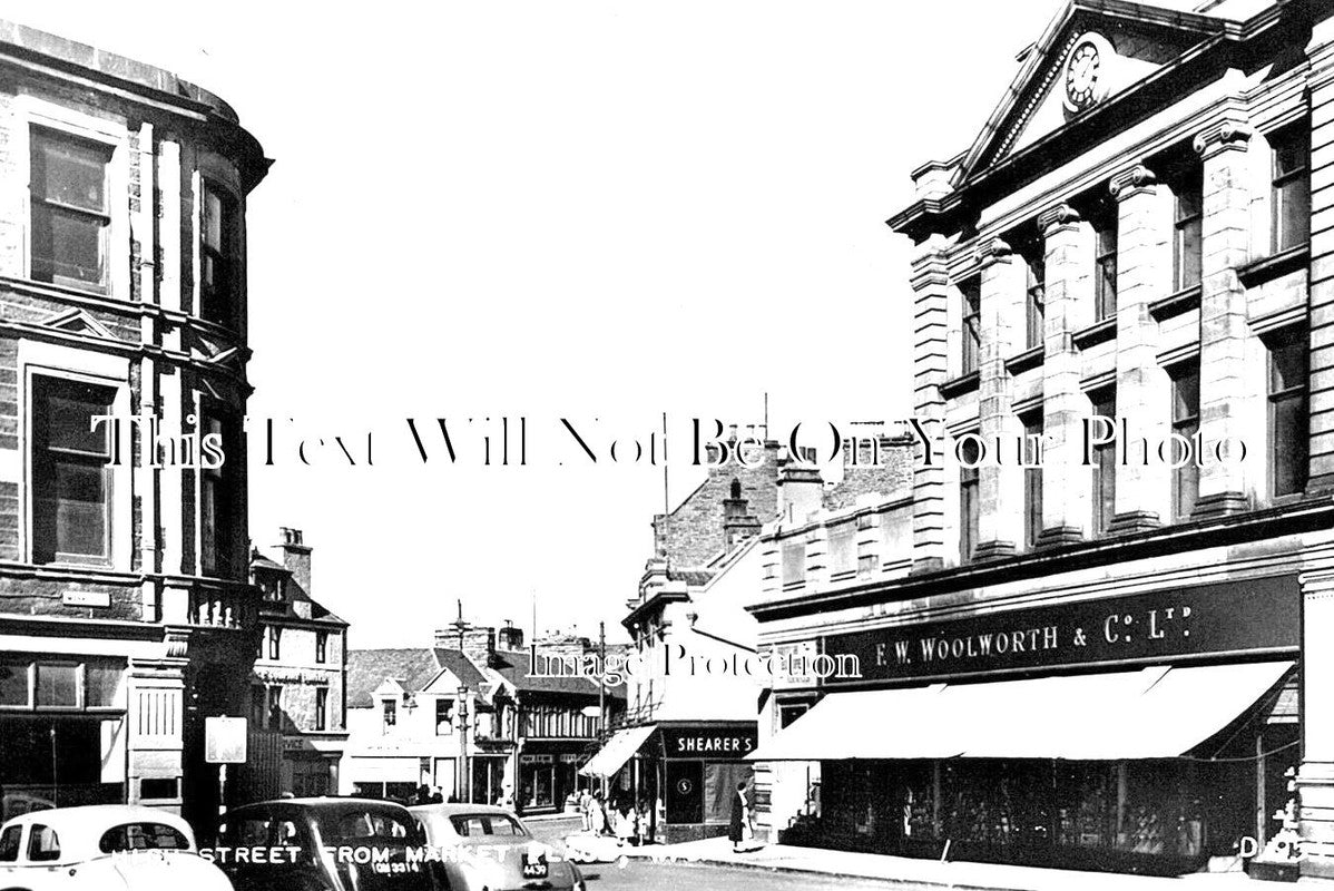 SC 1172 - High Street From Market Place, Wick, Scotland