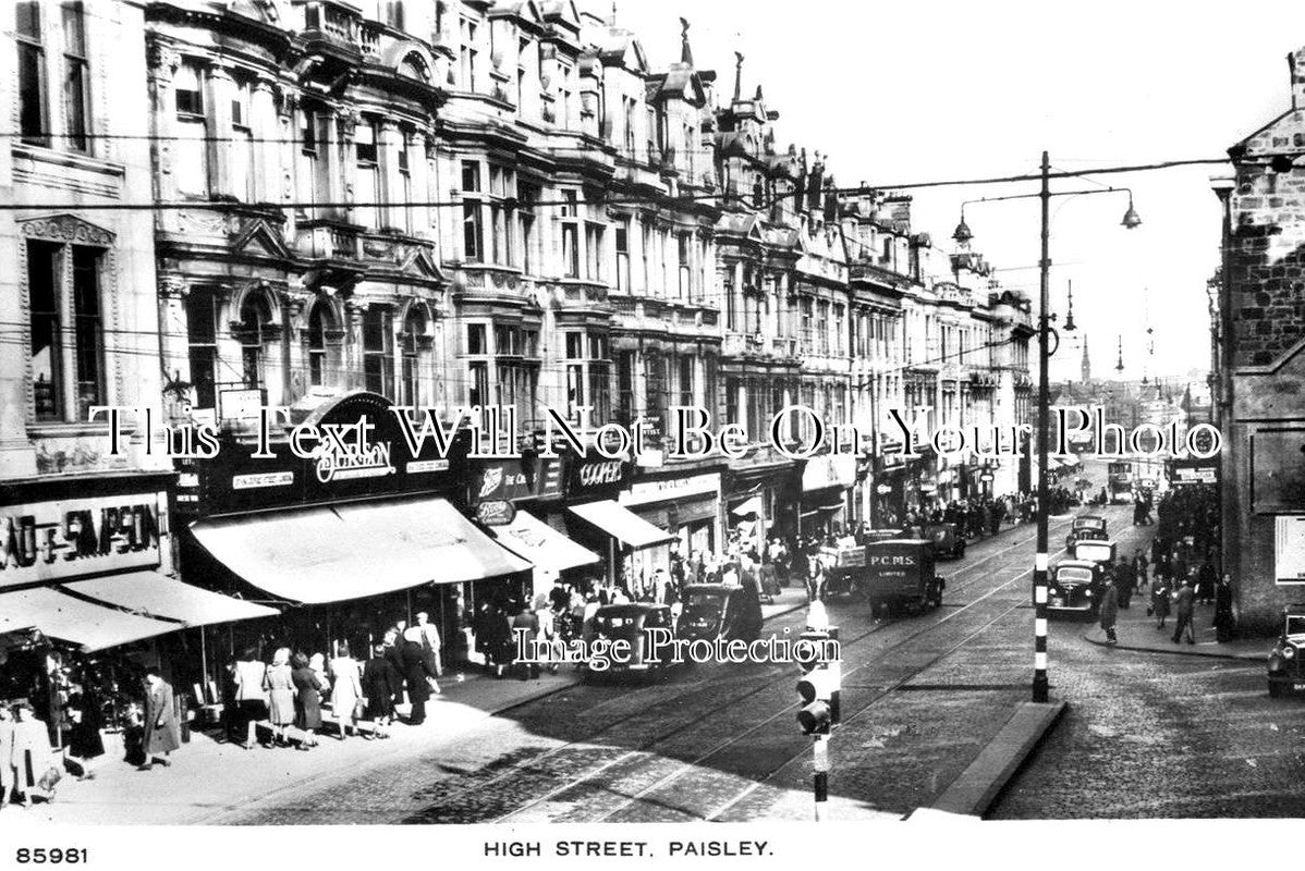 SC 118 - High Street, Paisley, Scotland c1952