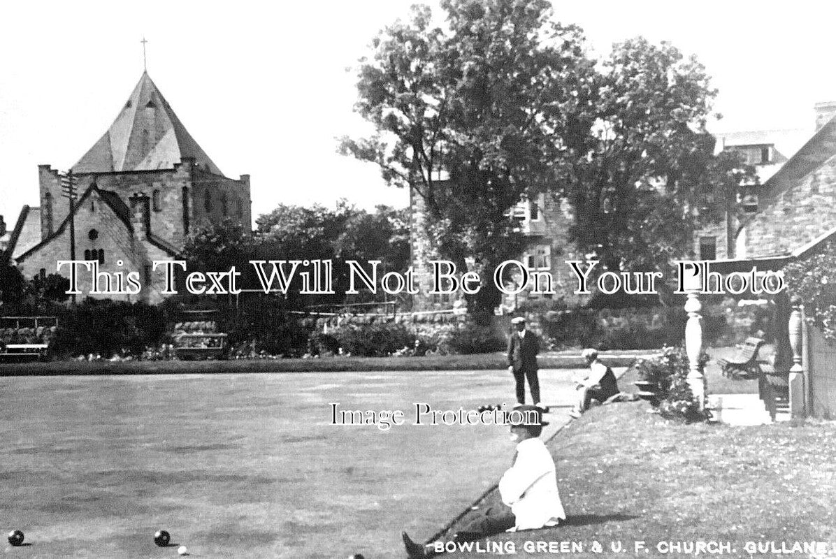 SC 1184 Bowling Green & UF Church, Gullane, Scotland JB Archive