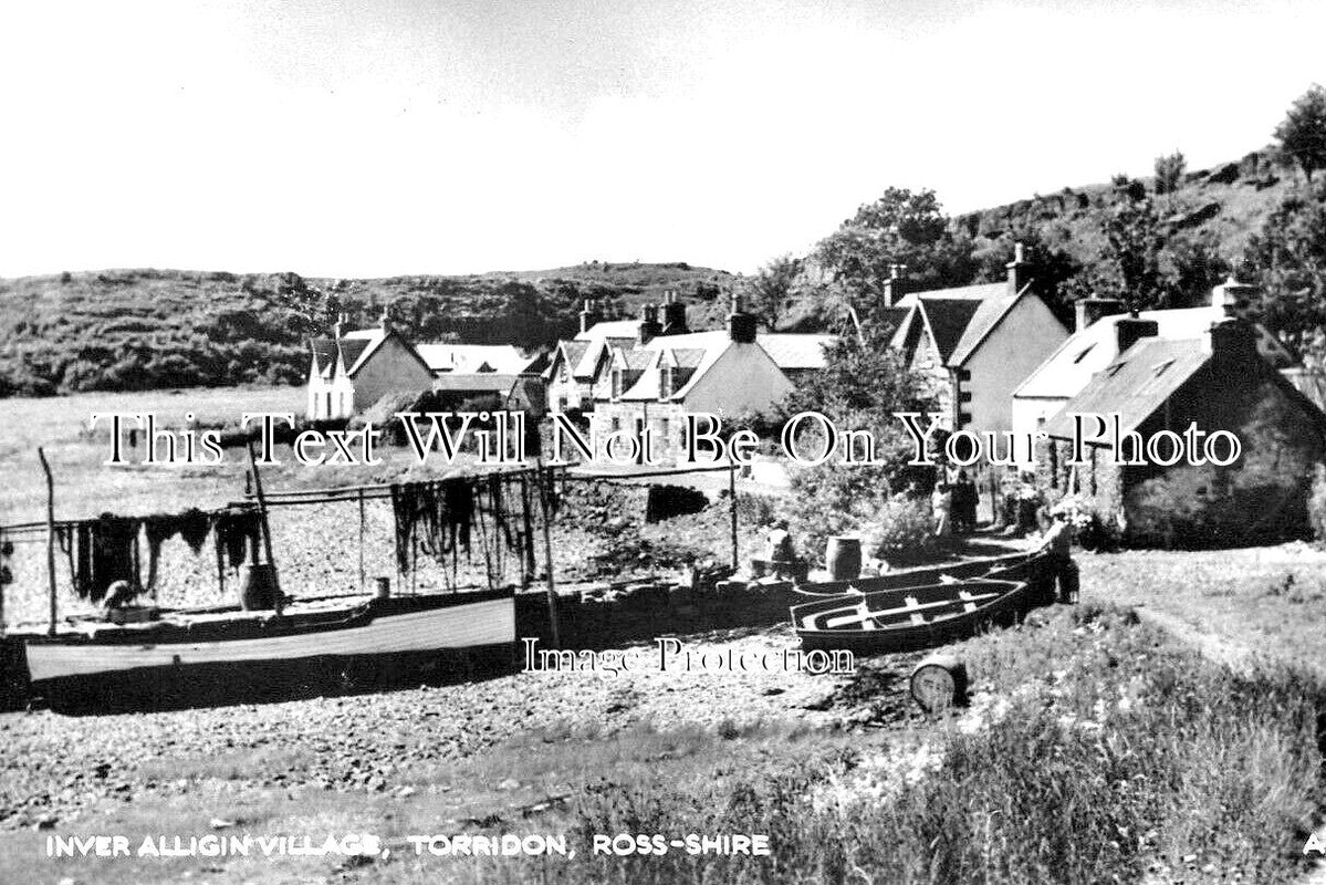 SC 1257 - Inveralligin Village, Torridon, Ross-Shire, Scotland 1950