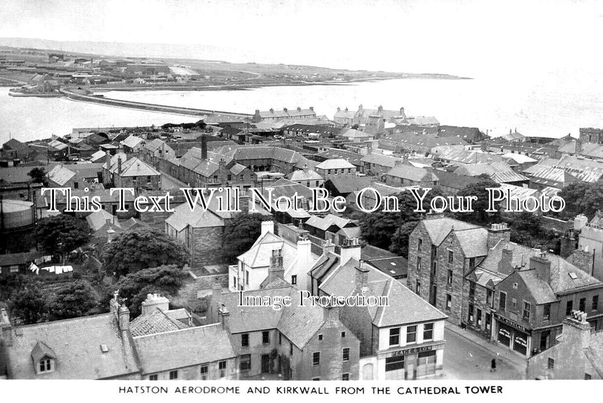 SC 1326 - Hatston Aerodrome & Kirkwall From Cathedral Tower, Scotland