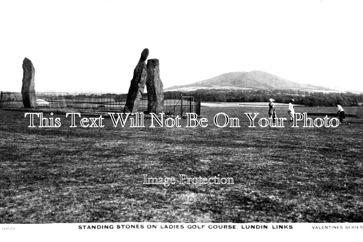SC 1339 - Standing Stones, Ladies Golf Course, Lundin Links, Scotland c1918