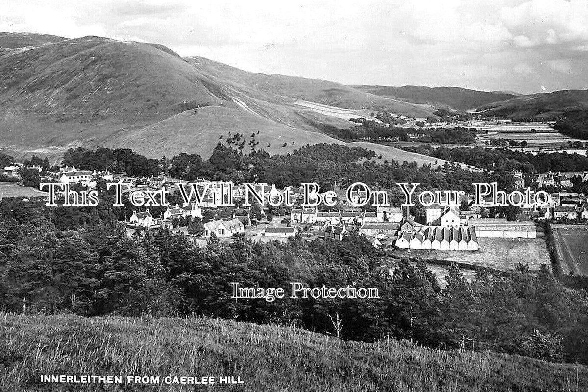 SC 1423 - Innerleithen From Caerlee Hill, Scotland