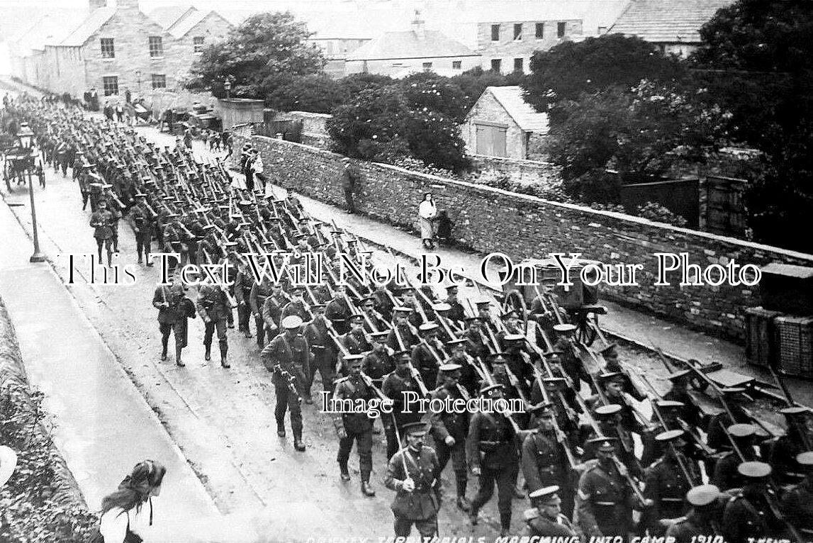 SC 1651 - Orkney Territorials Marching To Camp c1910