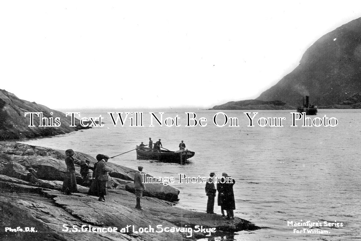 SC 1853 - SS Glencoe At Loch Scavaig, Isle Of Skye, Scotland c1913