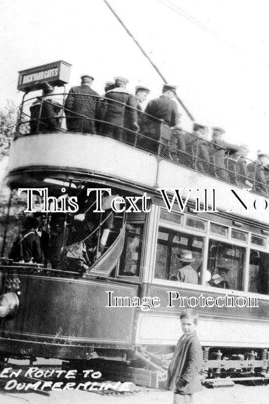 SC 2207 - Tram Car En Route To Dunfermline Dockyard Gates, Scotland