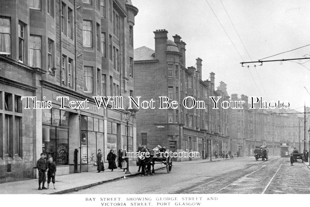 SC 2267 - Bay Street Showing George & Victoria Street, Port Glasgow