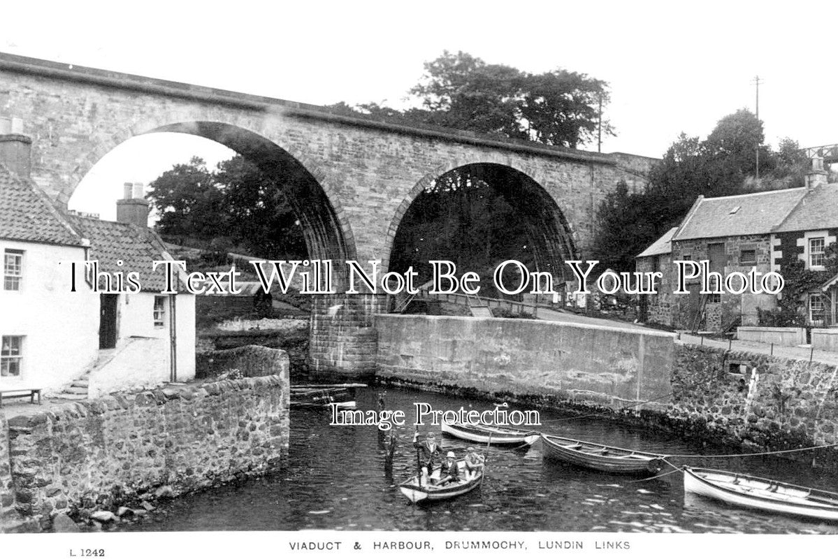 SC 2278 - Viaduct & Harbour, Drummochy, Lundin Links, Scotland