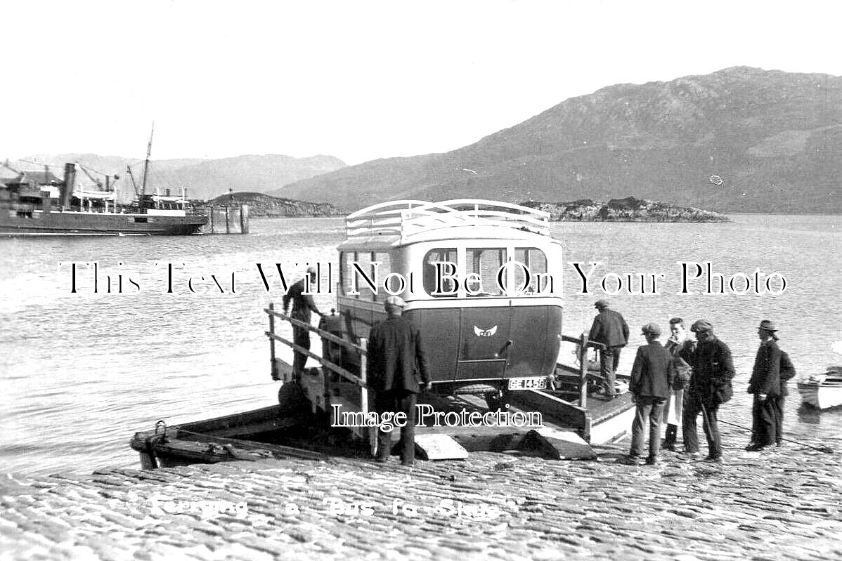 SC 2320 - Ferrying A Bus To Skye, Scotland c1932