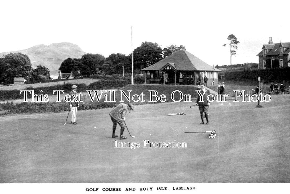 SC 2439 - Golf Course & Holy Isle, Lamlash, Scotland
