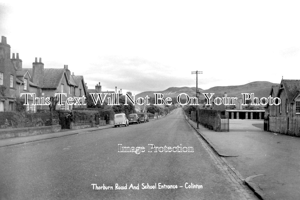 SC 2609 - Thorburn Road & School Entrance, Colinton, Edinburgh, Scotland