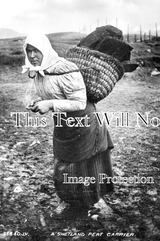 SC 2759 - A Shetland Peat Carrier, Scotland