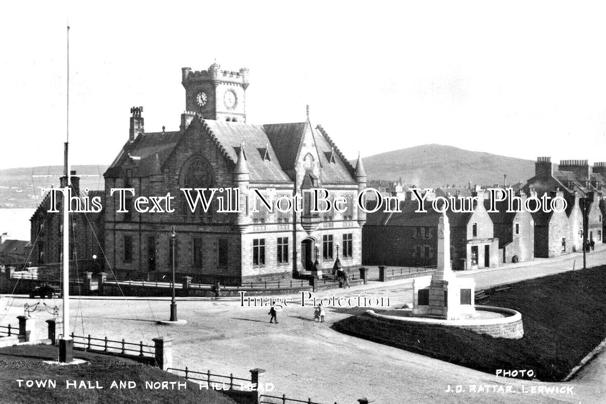 SC 2885 - Town Hall & North Hill Head, Lerwick, Shetland, Scotland
