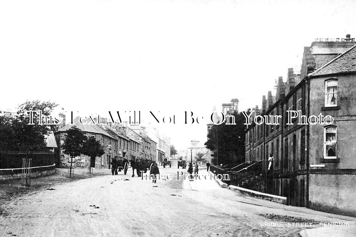 SC 3341 Bridge Street, Penicuik, Scotland c1913 JB Archive