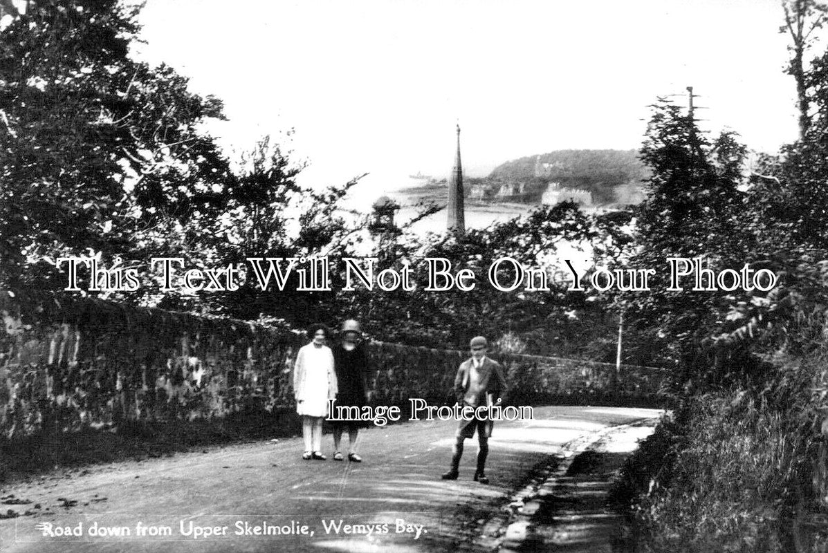 SC 3398 - Road Down From Upper Skelmolie, Wemyss Bay, Scotland