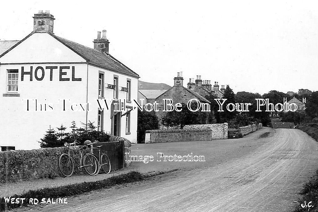 SC 3425 - West Road, Saline Hotel, Fife, Scotland c1913