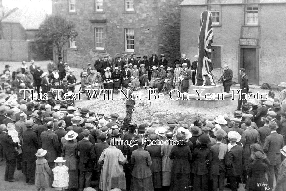 SC 3458 - Unveiling Bowden War Memorial, Selkirkshire, Scotland