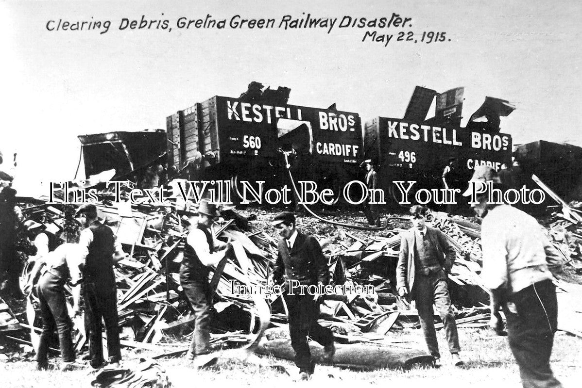 SC 359 - Gretna Green Train Disaster Clearing Debris, Scotland 1915