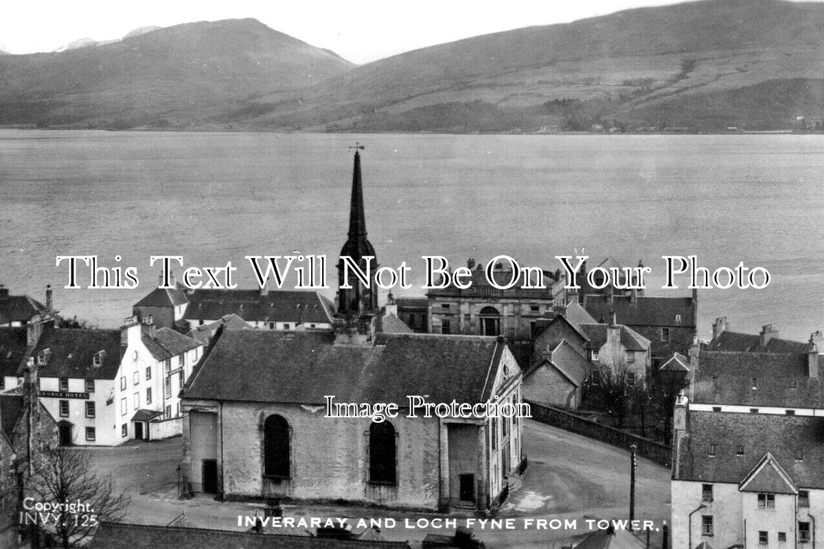 SC 411 - Inveraray & Loch Fyne From Tower, Scotland