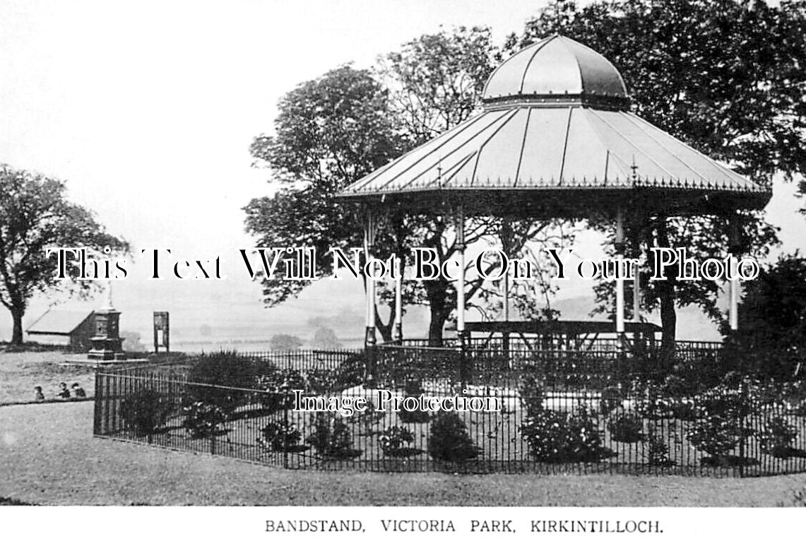 SC 4157 - Bandstand, Victoria Park, Kirkintilloch, Scotland c1911