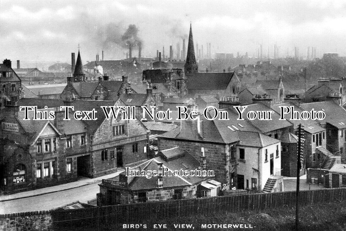 SC 4277 - Birds Eye View Of Motherwell, Scotland
