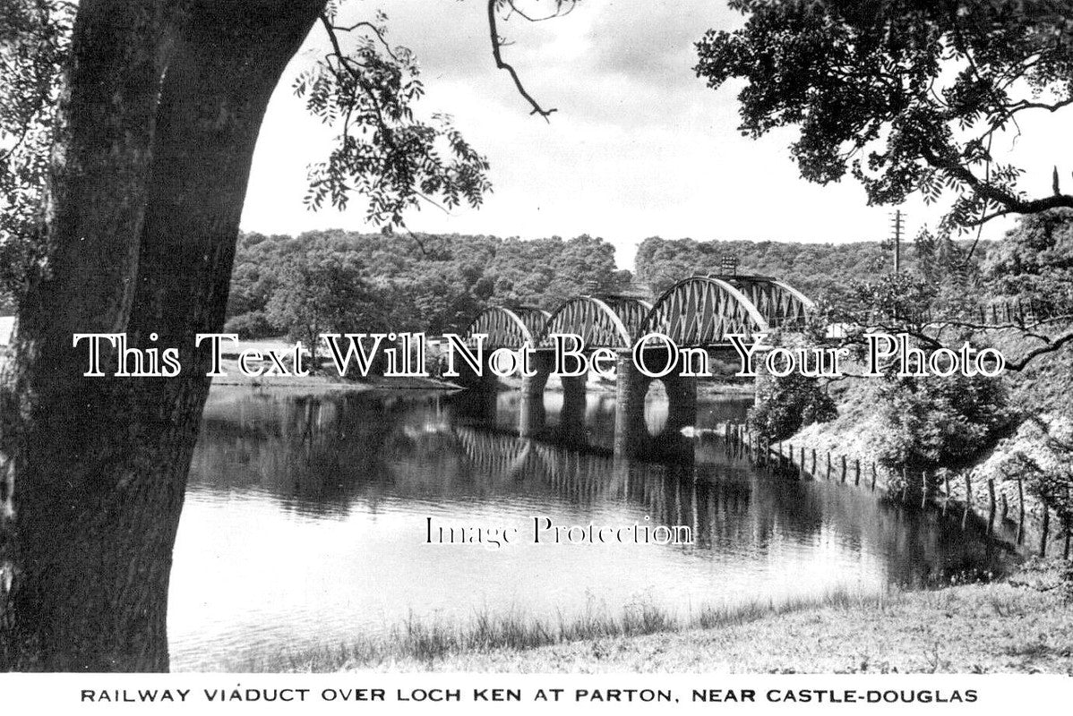 SC 548 - Parton Railway Viaduct, Loch Ken Near Castle Douglas, Scotland 1956