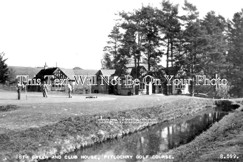 SC 590 - 18th Green & Club House, Pitlochry Golf Course, Perthshire, Scotland