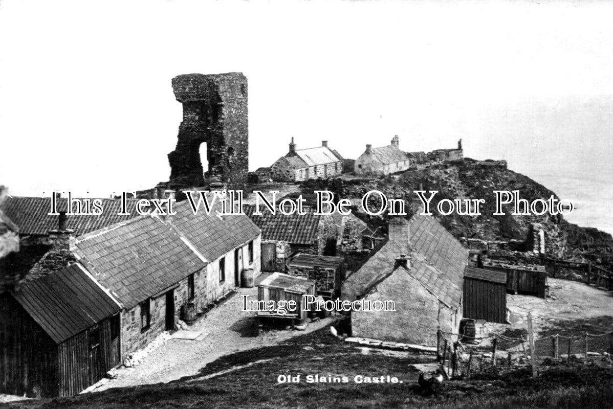SC 666 - Old Slains Castle, Cruden Bay, Aberdeenshire, Scotland c1910
