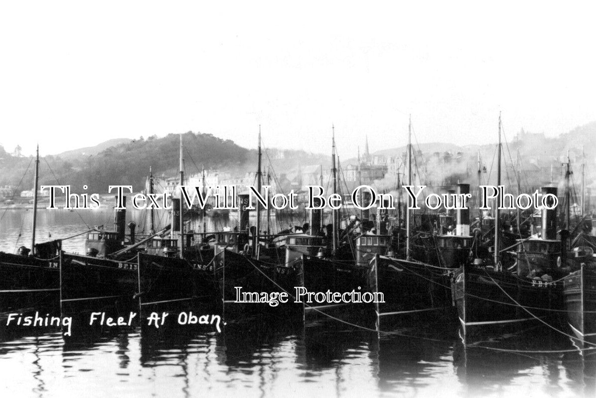 SC 669 - Fishing Fleet At Oban Harbour, Argyll, Scotland c1954