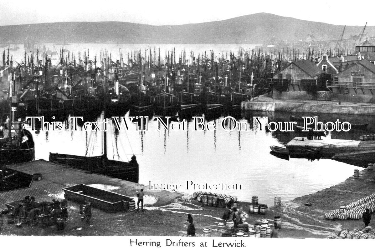 SC 732 - Herring Drifters At Lerwick, Shetland, Scotland