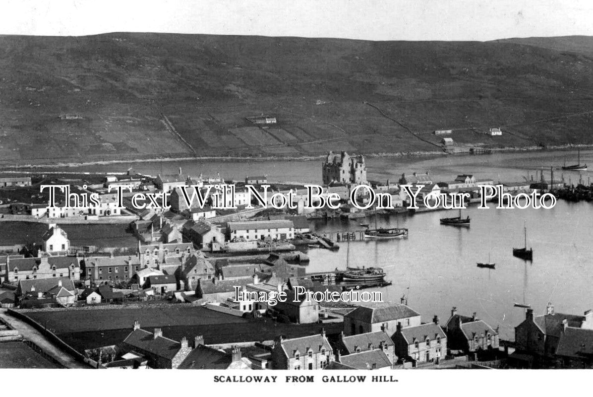 SC 733 - Scalloway From Gallow Hill, Shetland Islands, Scotland