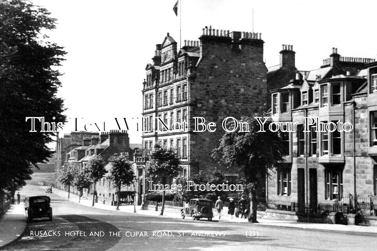 SC 754 - Rusacks Hotel & The Cupar Road, St Andrews, Fife c1950