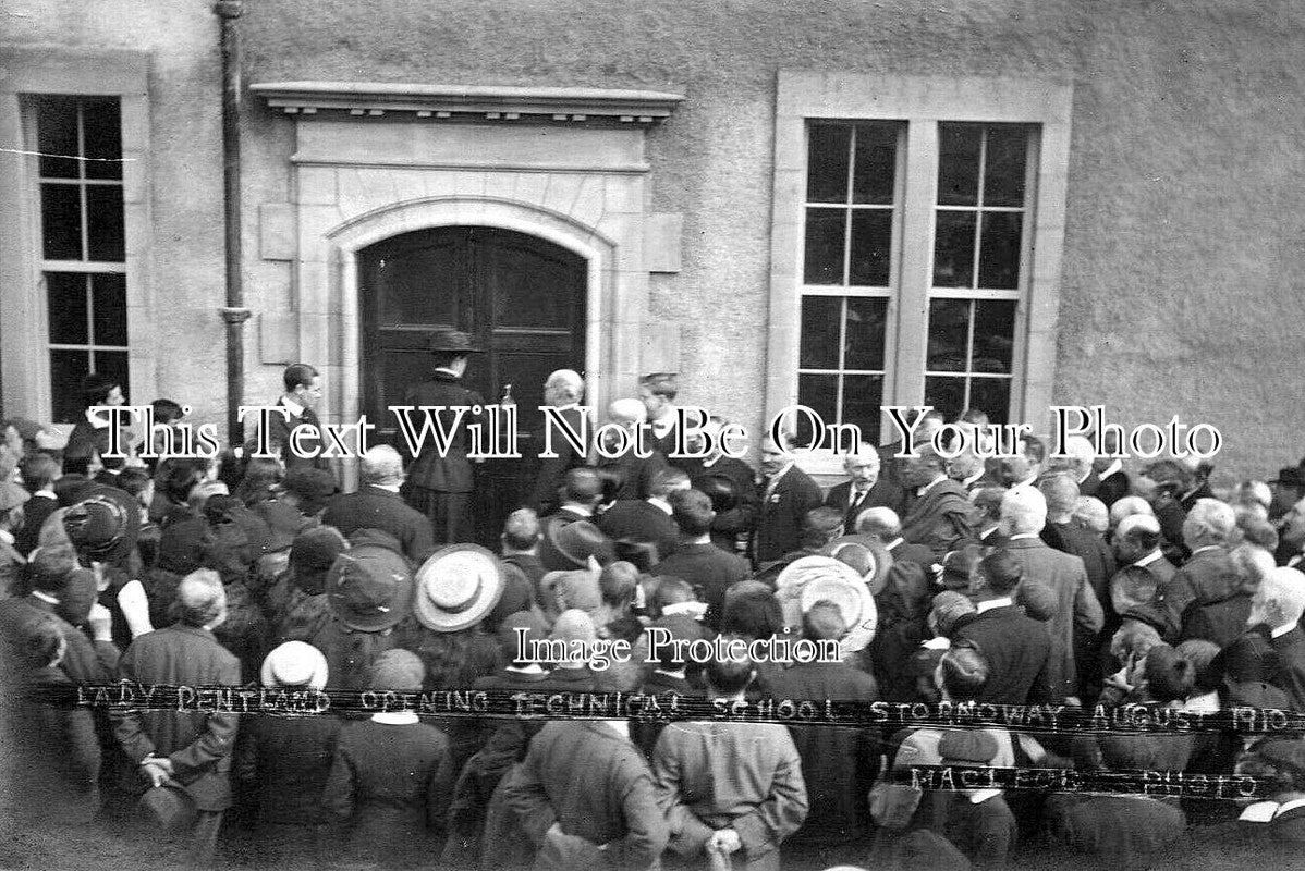 SC 830 - Opening Of Technical School, Stornoway, Lewis, Scotland c1910