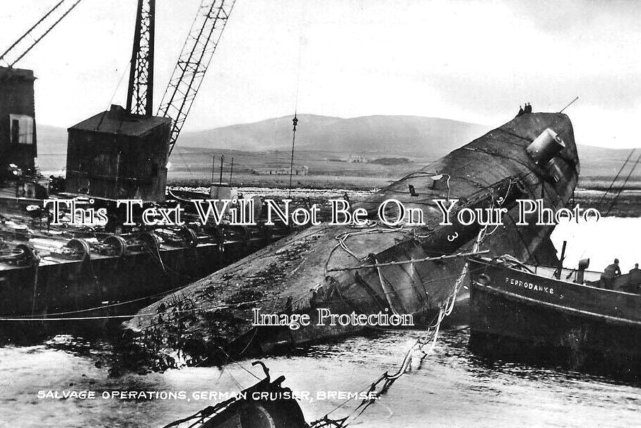 SC 842 - Salvage Of German Cruiser SMS Bremse, Orkney, Scotland