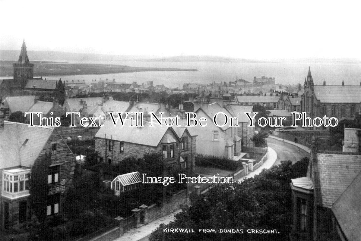 SC 918 - Kirkwall From Dundas Crescent, Orkeny Islands, Scotland c1926