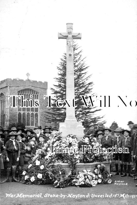 SF 1511 - Stoke By Nayland War Memorial Unveiled, Suffolk 1921