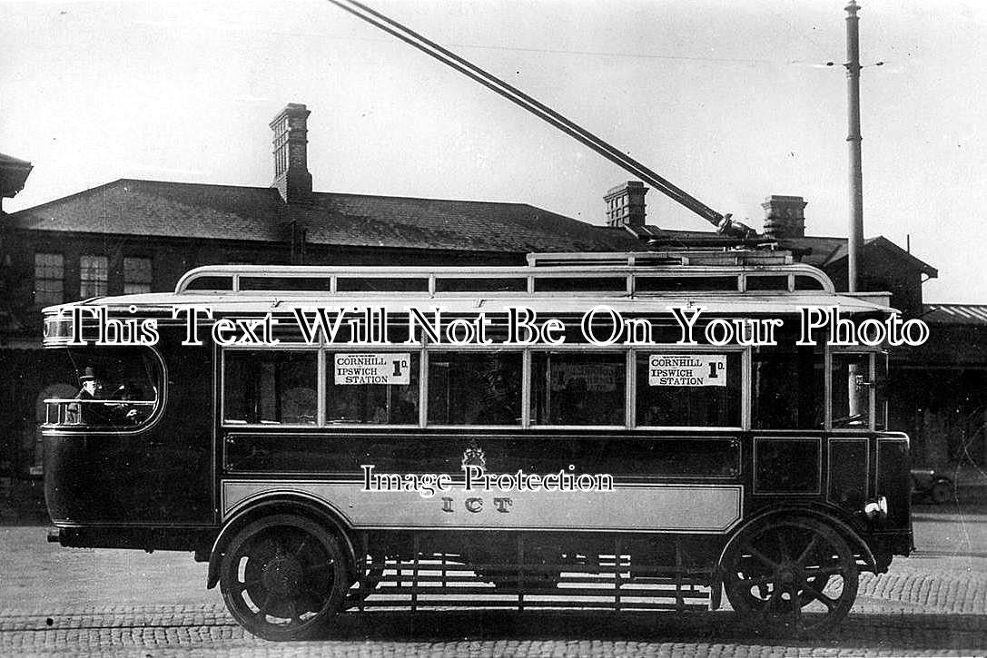 SF 168 - Trackless Tram, Ipswich, Suffolk c1924