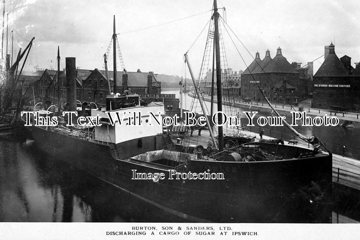 SF 209 - Unloading Sugar, Flint Wharf, Ipswich Docks, Suffolk 1913