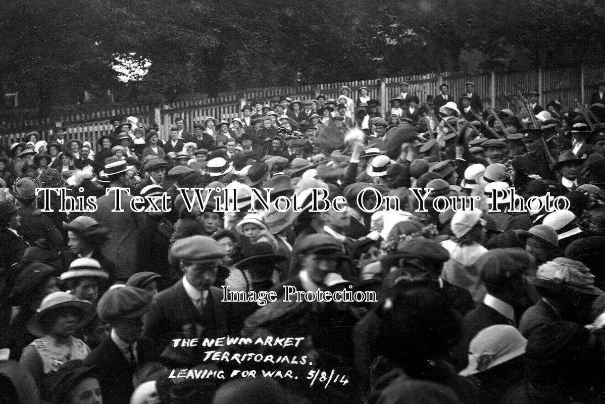 SF 2720 - The Newmarket Territorials Leaving For War, Suffolk 1914 WW1