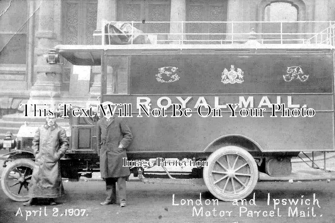 SF 2801 - London & Ipswich Royal Mail Van, Suffolk 1907