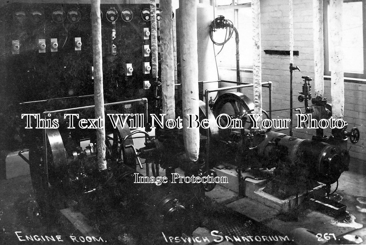 SF 284 - Engine Room Of The Sanatorium, Foxhall Road, Ipswich, Suffolk c1909