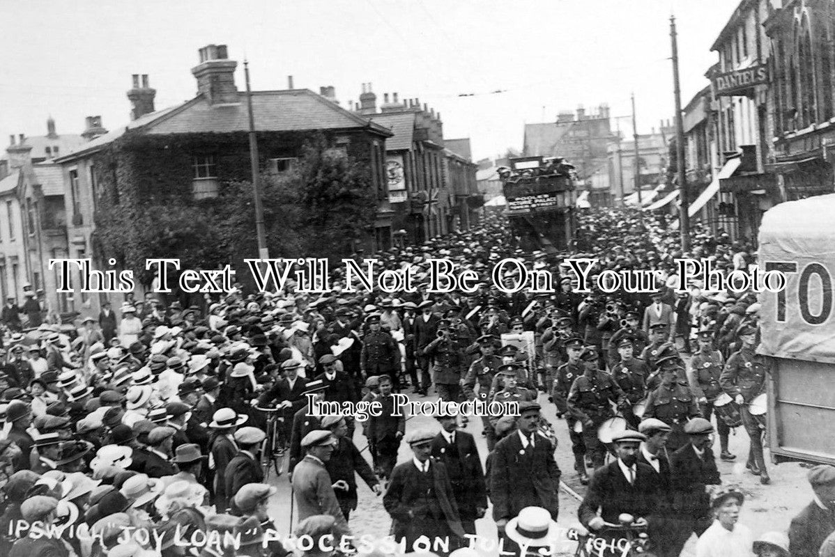 SF 380 - Joy Loan Procession, Barrack Corner, Norwich Road, Ipswich, Suffolk 1919