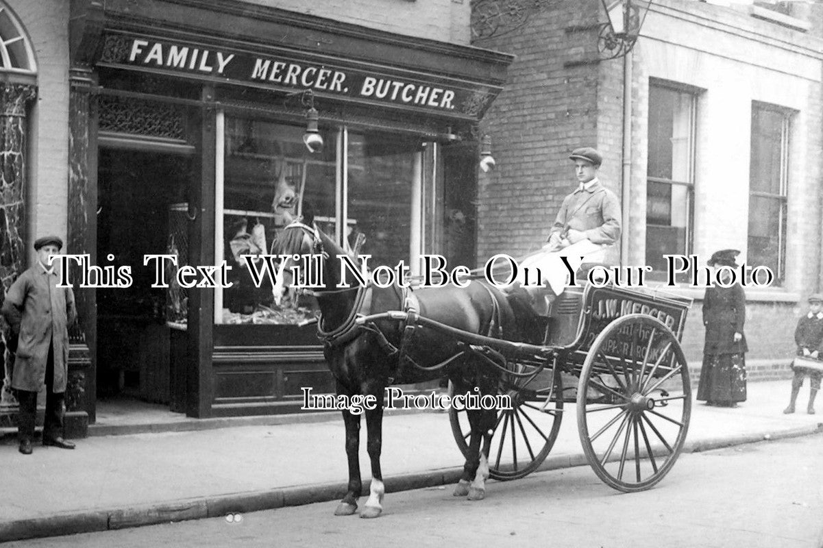 SF 401 - John Willie Mercer Butcher, Upper Brook Street, Ipswich, Suffolk c1909