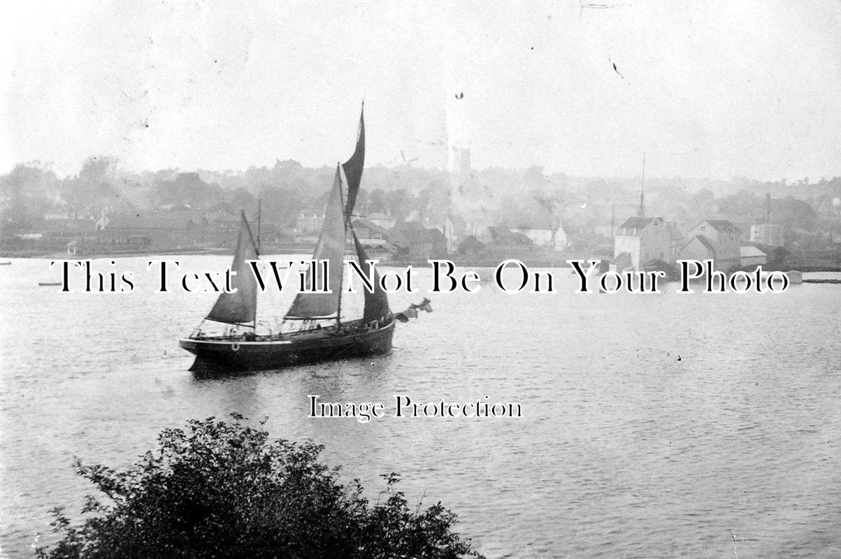 SF 404 - Sailing Boat, Near The Tide Mill, Woodbridge, Suffolk c1906