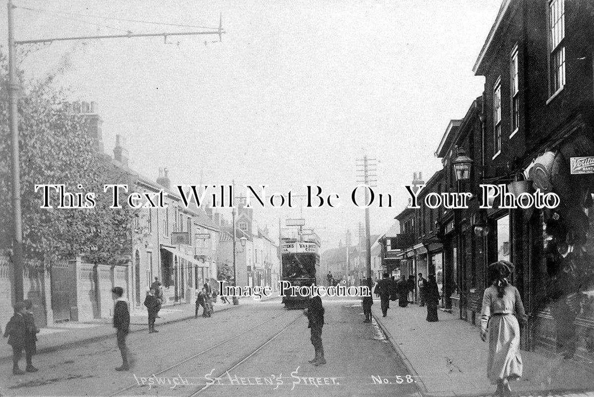 SF 409 - St Helens Street Looking Towards Argyle Street, Ipswich, Suffolk