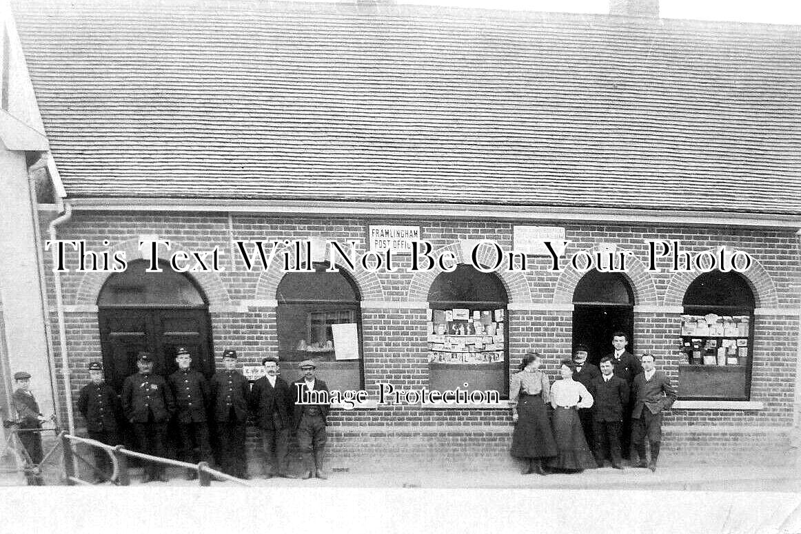 SF 4499 - Framlingham Post Office & Staff, Suffolk